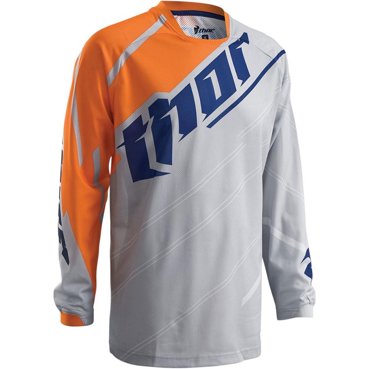 Джерси детская THOR PHASE DOPPLER VENTED, серый/оранжевый